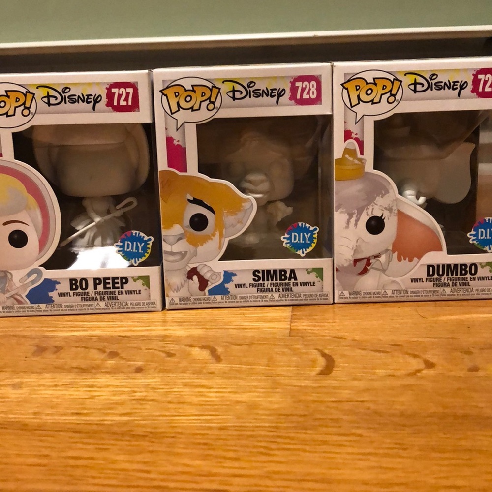 Set of 3 DIY Disney Funko POPs NIB